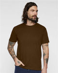 LAT 6901 Unisex Fine Jersey Tee - Brown - model front