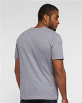 LAT 6901 Unisex Fine Jersey Tee - Heather - model back