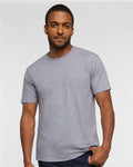 LAT 6901 Unisex Fine Jersey Tee - Heather - model front