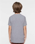 LAT 6101 Youth Fine Jersey Tee - Heather - model back