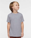 LAT 6101 Youth Fine Jersey Tee - Heather - model front