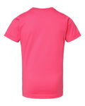 LAT 6101 Youth Fine Jersey Tee - Hot Pink - back