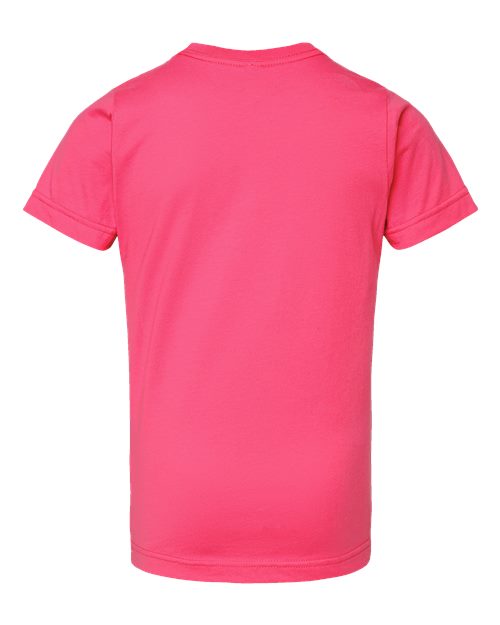 LAT 6101 Youth Fine Jersey Tee - Hot Pink - back