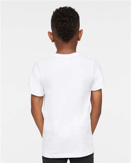 LAT 6101 Youth Fine Jersey Tee - White - model back