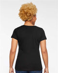 LAT 3516 Women's Fine Jersey Tee - Black - model back