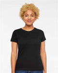 LAT 3516 Women's Fine Jersey Tee - Black - model front