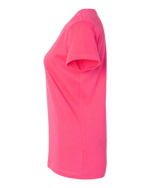 LAT 3516 Women's Fine Jersey Tee - Hot Pink - side