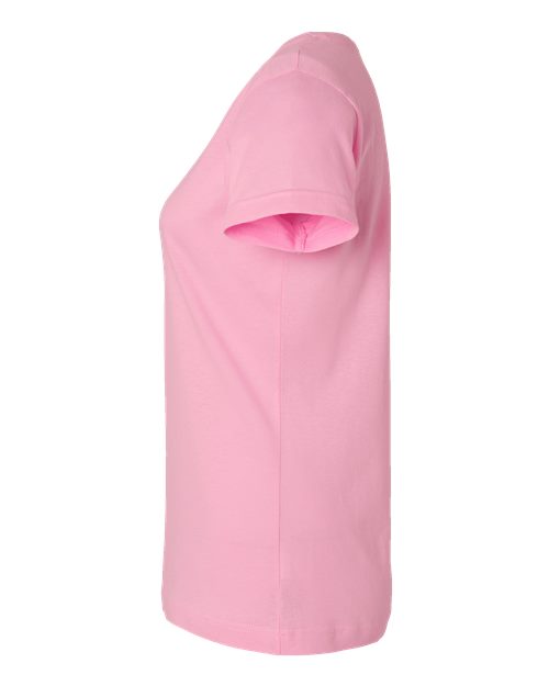 LAT 3516 Women's Fine Jersey Tee - Pink - side