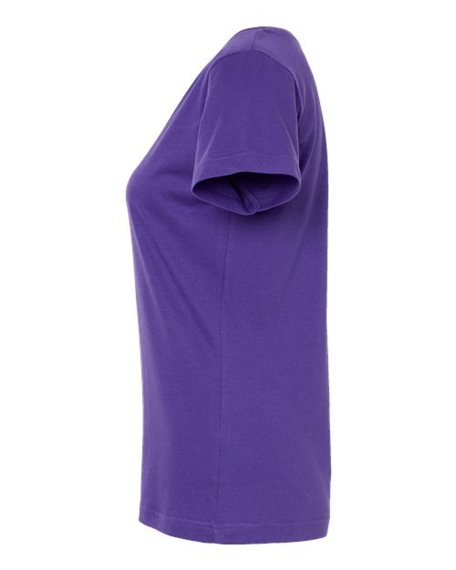 LAT 3516 Women's Fine Jersey Tee - Purple - side