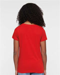 LAT 3516 Women's Fine Jersey Tee - Red - model back