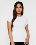 LAT 3516 Women's Fine Jersey Tee - White - model front