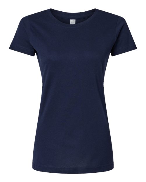 LAT 3516 Women's Fine Jersey Tee - Navy - front