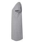 LAT 3522 Women's Fine Jersey V-Neck Coverup - Heather - side