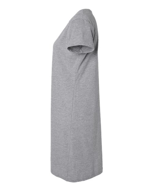 LAT 3522 Women's Fine Jersey V-Neck Coverup - Heather - side