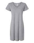 LAT 3522 Women's Fine Jersey V-Neck Coverup - Heather - front