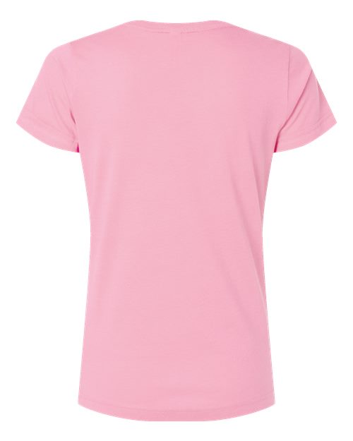LAT 3507 Women's Fine Jersey V-Neck Tee - Pink - back