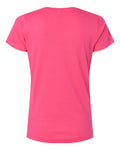 LAT 3507 Women's Fine Jersey V-Neck Tee - Hot Pink - back