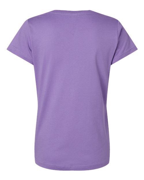 LAT 3507 Women's Fine Jersey V-Neck Tee - Lavender - back