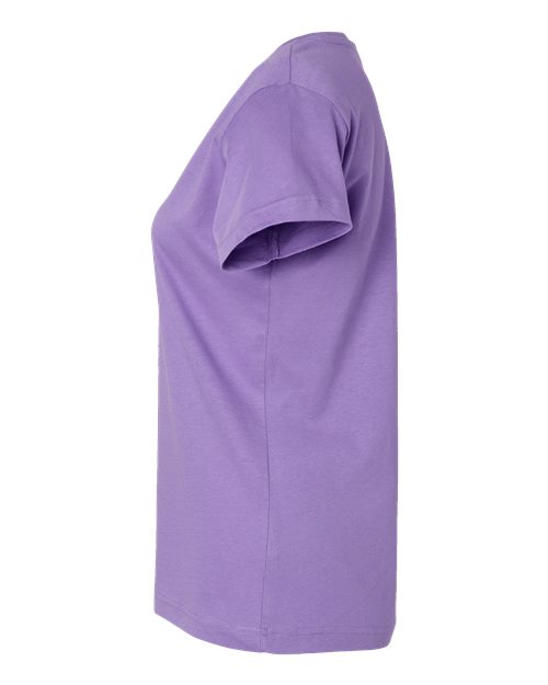 LAT 3507 Women's Fine Jersey V-Neck Tee - Lavender - side