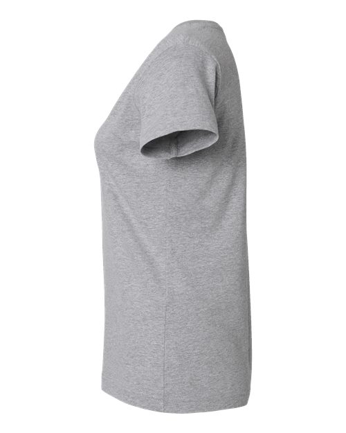 LAT 3507 Women's Fine Jersey V-Neck Tee - Heather - side