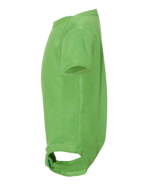 Rabbit Skins 4400 Infant Baby Rib Bodysuit - Apple - side