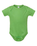Rabbit Skins 4400 Infant Baby Rib Bodysuit - Apple - front