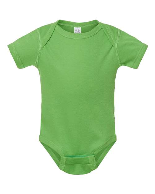 Rabbit Skins 4400 Infant Baby Rib Bodysuit - Apple - front