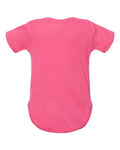 Rabbit Skins 4400 Infant Baby Rib Bodysuit - Hot Pink - back