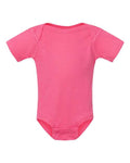 Rabbit Skins 4400 Infant Baby Rib Bodysuit - Hot Pink - front