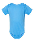 Rabbit Skins 4400 Infant Baby Rib Bodysuit - Aqua - front