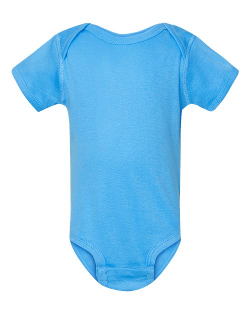 Rabbit Skins 4400 Infant Baby Rib Bodysuit - Aqua - front