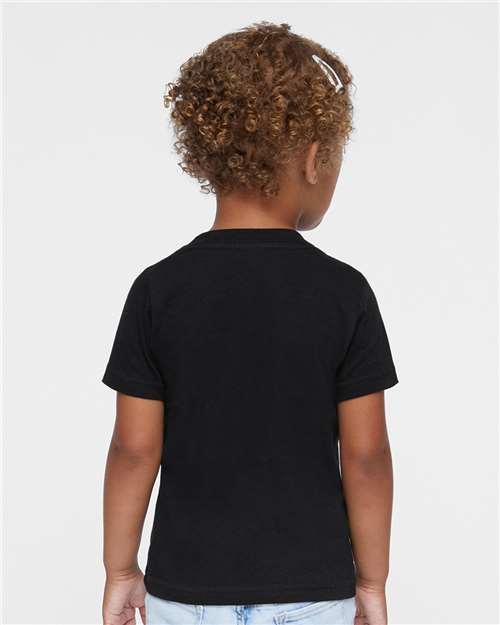Rabbit Skins 3321 Toddler Fine Jersey Tee - Black - model back