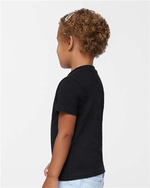 Rabbit Skins 3321 Toddler Fine Jersey Tee - Black - model side