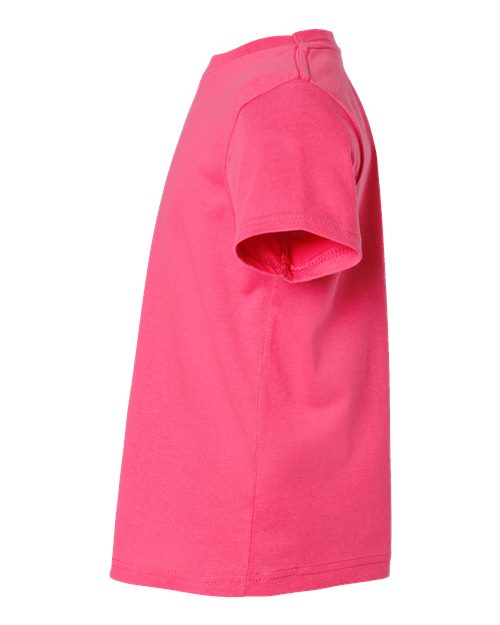 Rabbit Skins 3321 Toddler Fine Jersey Tee - Hot Pink - side