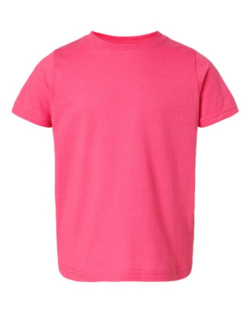 Rabbit Skins 3321 Toddler Fine Jersey Tee - Hot Pink - front
