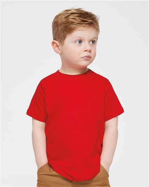 Rabbit Skins 3321 Toddler Fine Jersey Tee - Red - model front