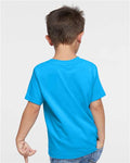 Rabbit Skins 3321 Toddler Fine Jersey Tee - Turquoise - model back