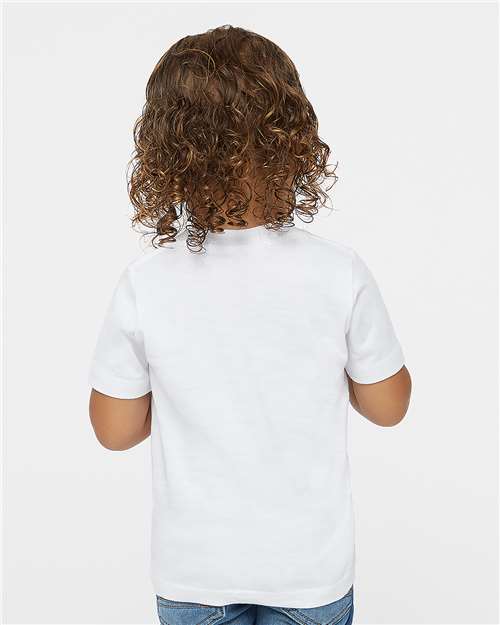 Rabbit Skins 3321 Toddler Fine Jersey Tee - White - model back