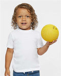 Rabbit Skins 3321 Toddler Fine Jersey Tee - White - model front