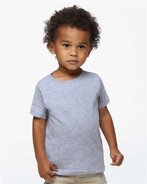 Rabbit Skins 3322 Infant Fine Jersey Tee - Heather - model front