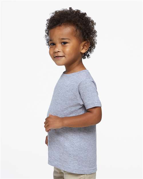 Rabbit Skins 3322 Infant Fine Jersey Tee - Heather - model side
