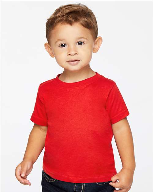 Rabbit Skins 3322 Infant Fine Jersey Tee - Red - model front