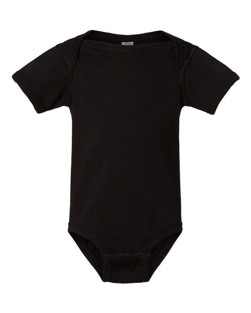 Rabbit Skins 4424 Infant Fine Jersey Bodysuit - Black - front