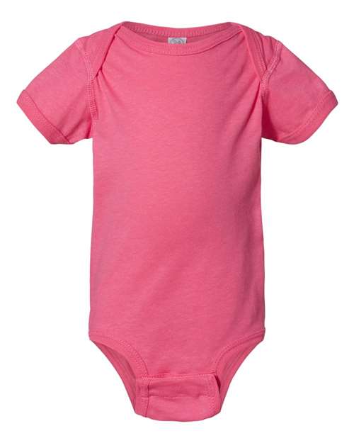 Rabbit Skins 4424 Infant Fine Jersey Bodysuit - Hot Pink - front