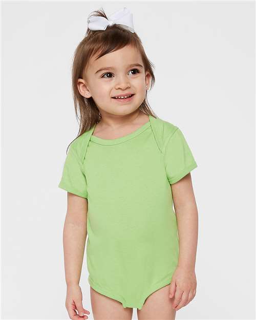 Rabbit Skins 4424 Infant Fine Jersey Bodysuit - Key Lime - model front