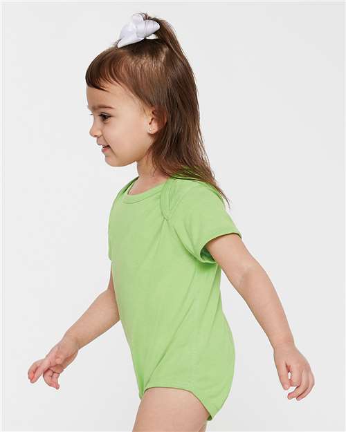 Rabbit Skins 4424 Infant Fine Jersey Bodysuit - Key Lime - model side