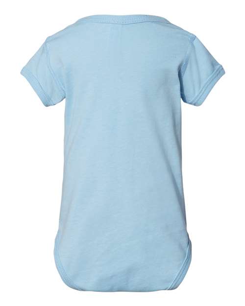 Rabbit Skins 4424 Infant Fine Jersey Bodysuit - Light Blue - back