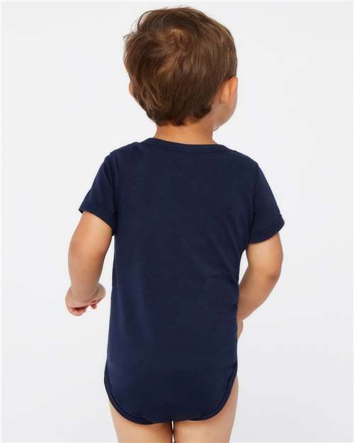 Rabbit Skins 4424 Infant Fine Jersey Bodysuit - Navy - model back