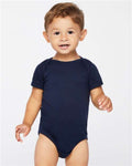 Rabbit Skins 4424 Infant Fine Jersey Bodysuit - Navy - model front