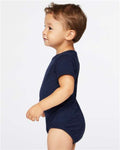 Rabbit Skins 4424 Infant Fine Jersey Bodysuit - Navy - model side